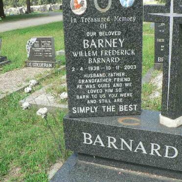 BARNARD Willem Frederick 1938-2003