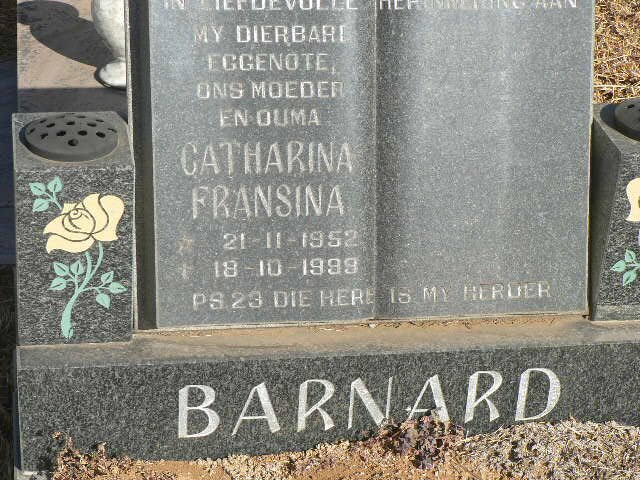 BARNARD Catharina Fransina 1952-1999