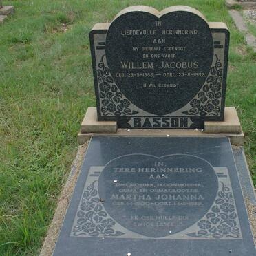 BASSON Willem Jacobus 1893-1952 &amp; Martha Johanna 1900-1989