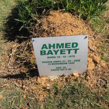 BAYETT Ahmed 1976-2008