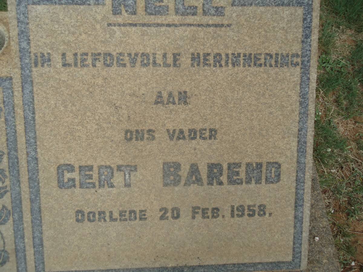 BAREND Gert -1958