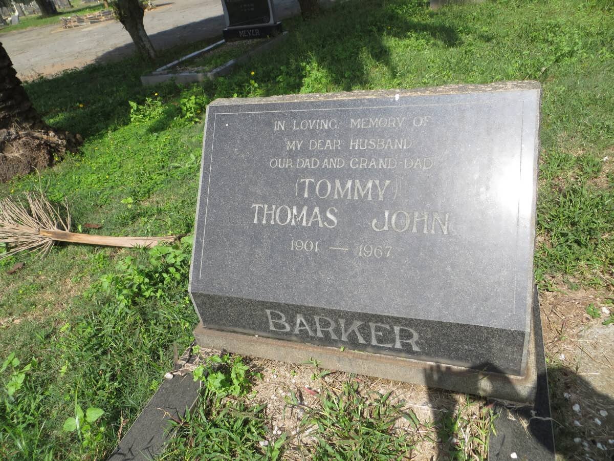 BARKER Thomas John 1901-1967