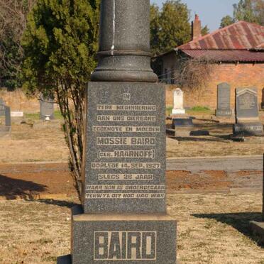 BAIRD Mossie nee HAARHOFF -1927