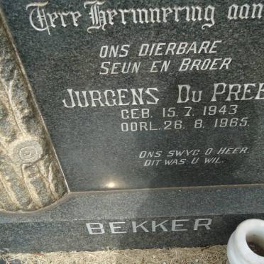 BEKKER Jurgens Du Preez 1943-1965