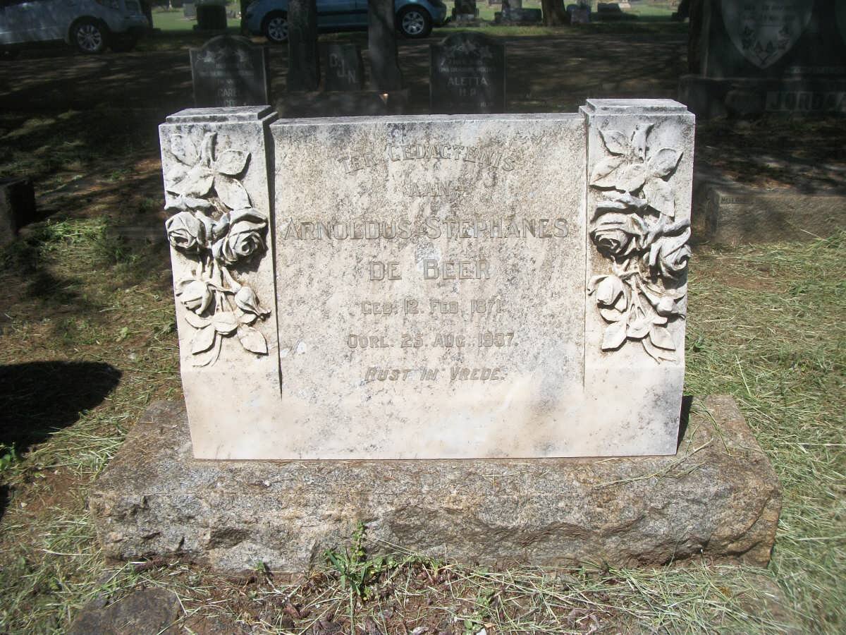 BEER Arnoldus Stephanes, de 1871-1937