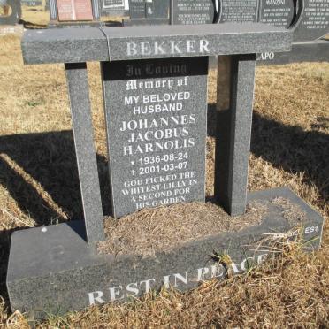 BEKKER Johannes Jacobus Harnoldus 1936-2001