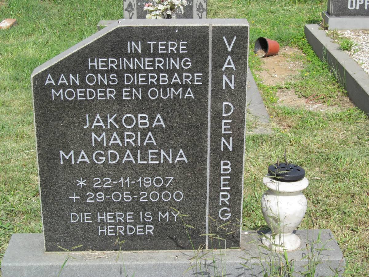BERG Jakoba Maria Magdalena, van den 1907-2000