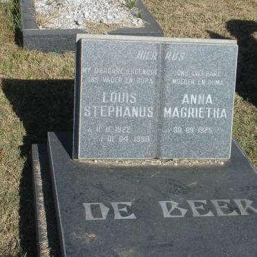 BEER Louis Stephanus, de 1922-1990 &amp; Anna Magrietha 1925-