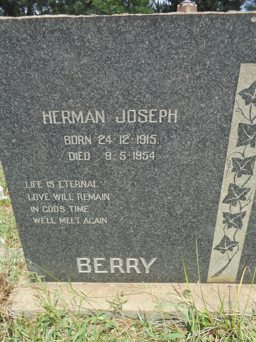 BERRY Herman Joseph 1915-1954