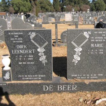 BEER Dirk Leendert, de 1926-2004 &amp; Marie 1935-1998