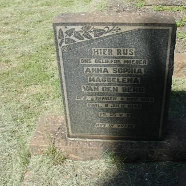 BERG Anna Sophia Magdelena, van den nee STANDER