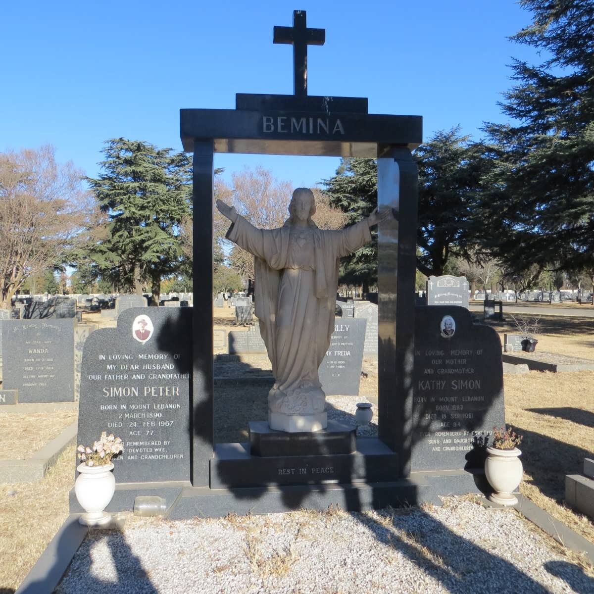 BEMINA Simon Peter -1967 &amp; Kathy Simon 1887-1981