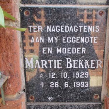 BEKKER Martie 1929-1993
