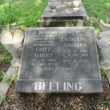 BELLING Fritz Albert 1895-1977 &amp; Catherine Adriana 1898-1989