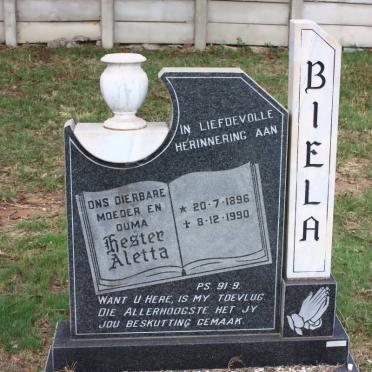 BIELA Hester Aletta 1896-1990