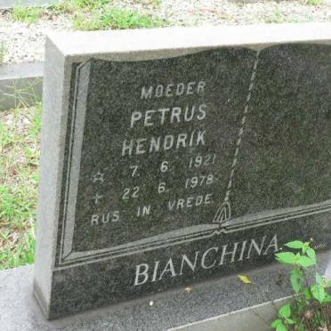 BIANCHINA Petrus Hendrik 1921-1978