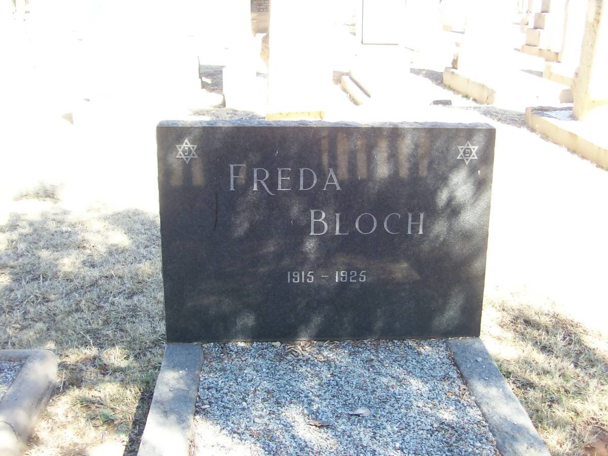 BLOCH Freda 1915-1925