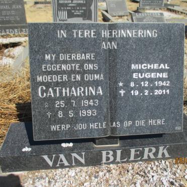 BLERK Micheal Eugene 1942-2011 &amp; Catharina 1943-1993