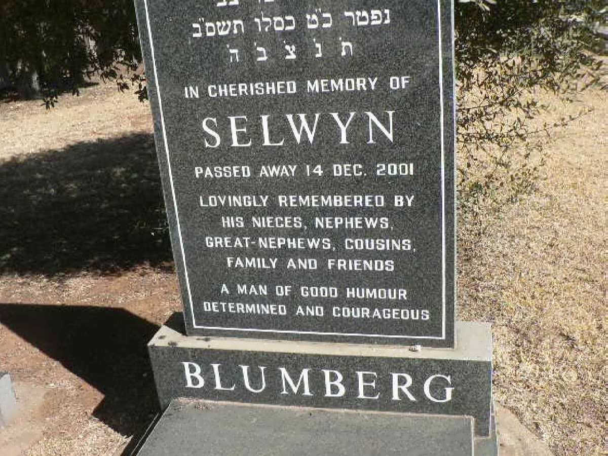 BLUMBERG Selwyn -2001