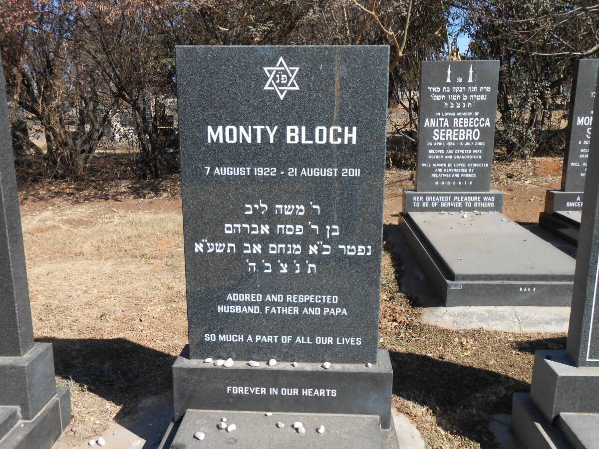 BLOCH Monty 1922-2011