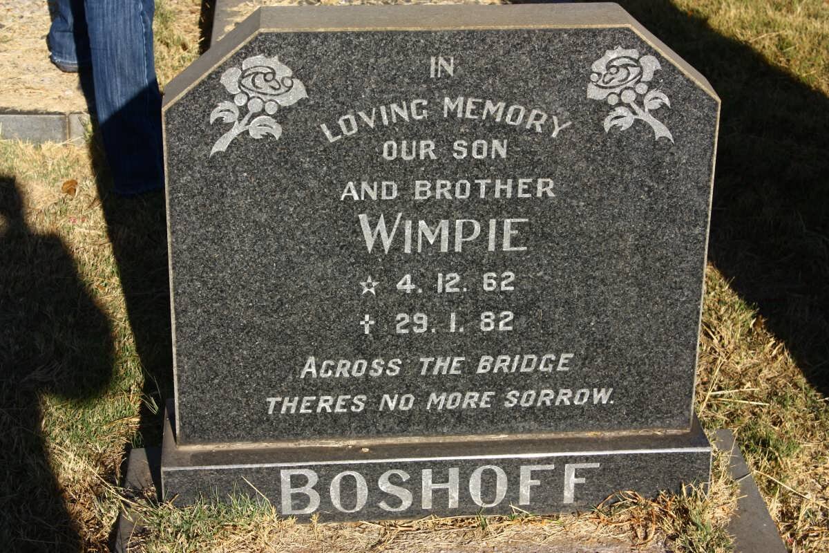 BOSHOFF Wimpie 1962-1982