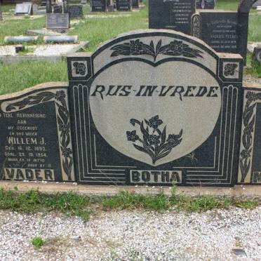 BOTHA Willem J. 1893-1954 &amp; Isabella Z.L. 1897-1979