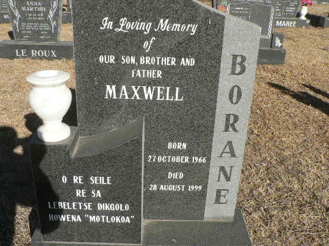 BORANE Maxwell 1966-1999