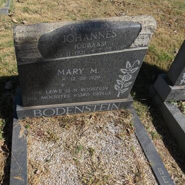 BODENSTEIN Willem Johannes 1931-1987 &amp; Mary M. 1929-