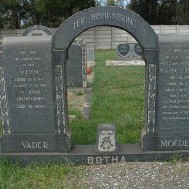 BOTHA Willem 1890-1961 &amp; Maria Johanna V.D. SPUY 1895-1956