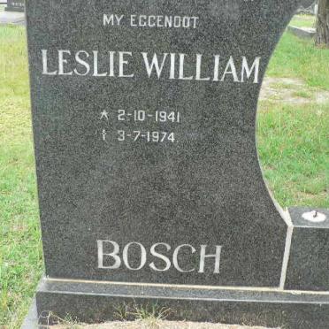 BOSCH Leslie William 1941-1974