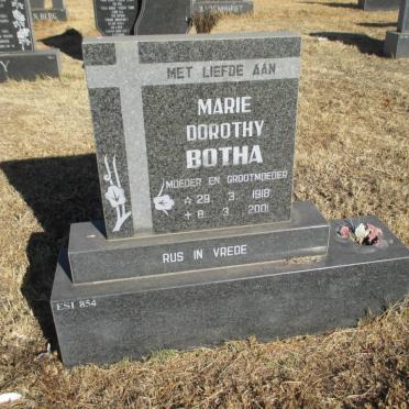 BOTHA Marie Dorothy 1918-2001