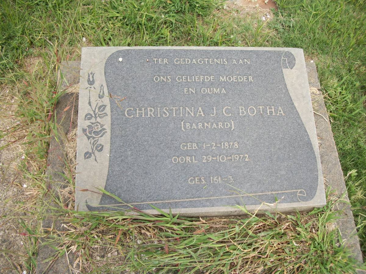 BOTHA Christina J.C. nee BARNARD 1878-1972