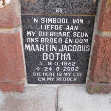 BOTHA Maartin Jacobus 1952-2002
