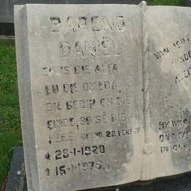 BOUWER Barend Daniël 1920-1975