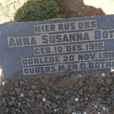 BOTHA Anna Susanna 1916-1918