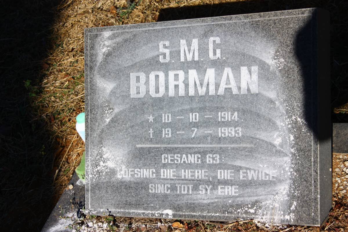 BORMAN S.M.G. 1914-1993