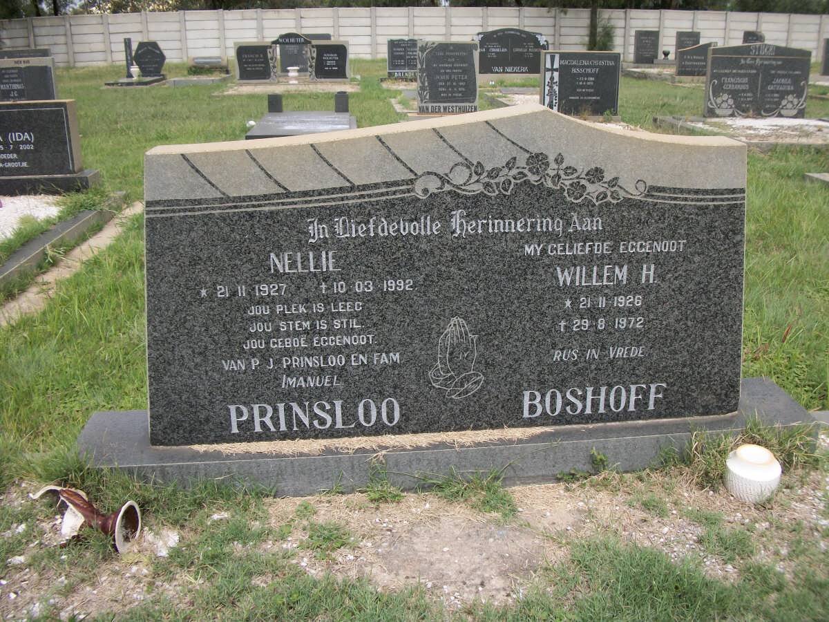 BOSHOFF Willem H. 1926-1972 :: PRINSLOO Nellie 1927-1992