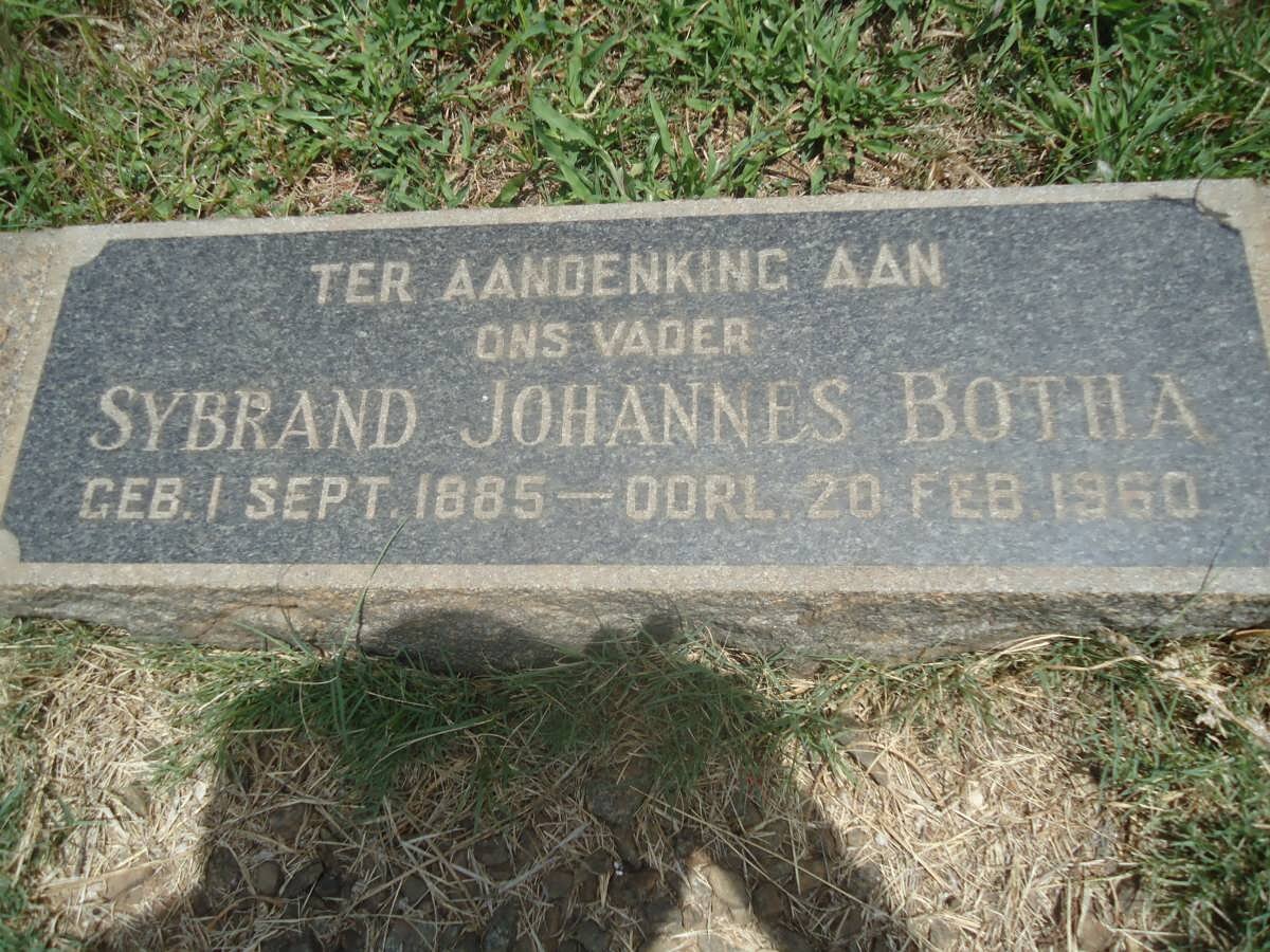 BOTHA Sybrand Johannes 1885-1960