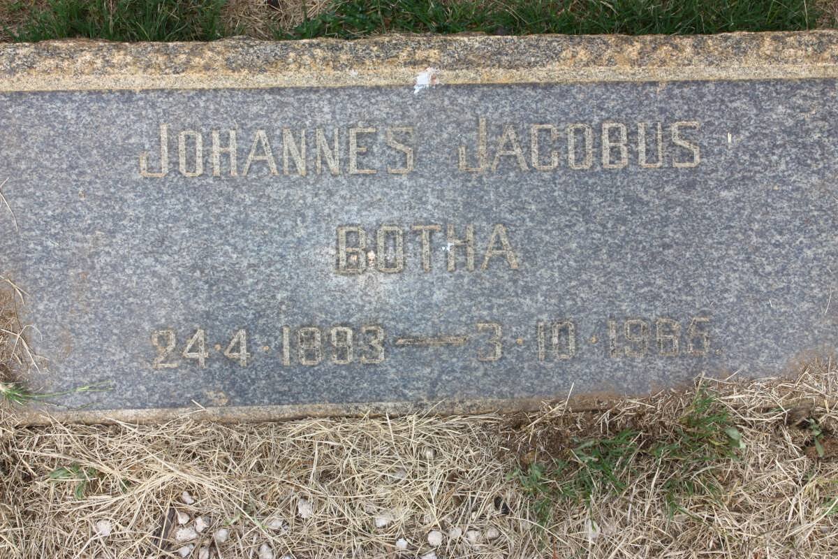 BOTHA Johannes Jacobus 1893-1965