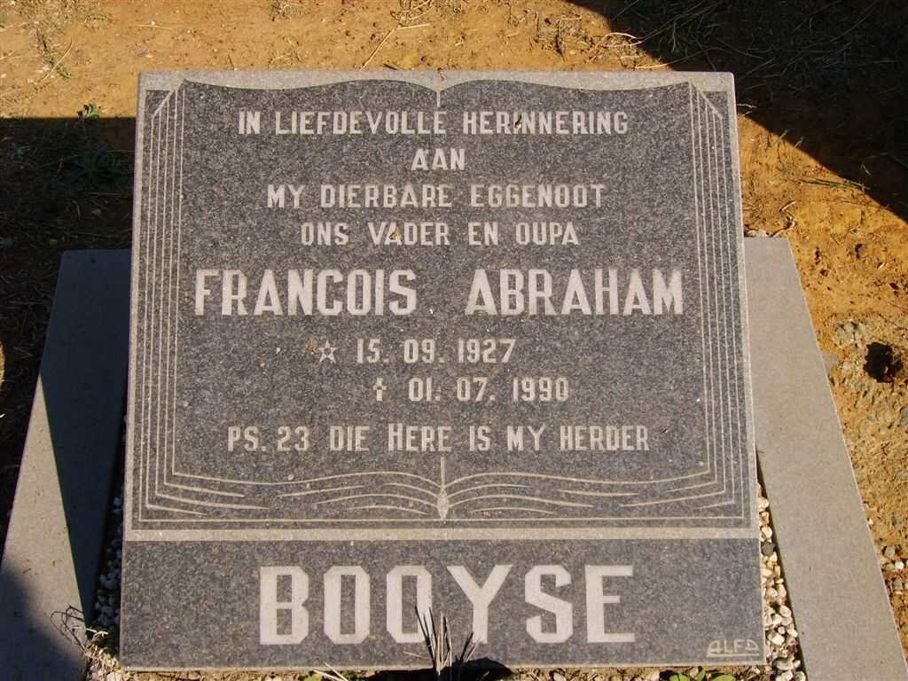 BOOYSE Francois Abraham 1927-1990
