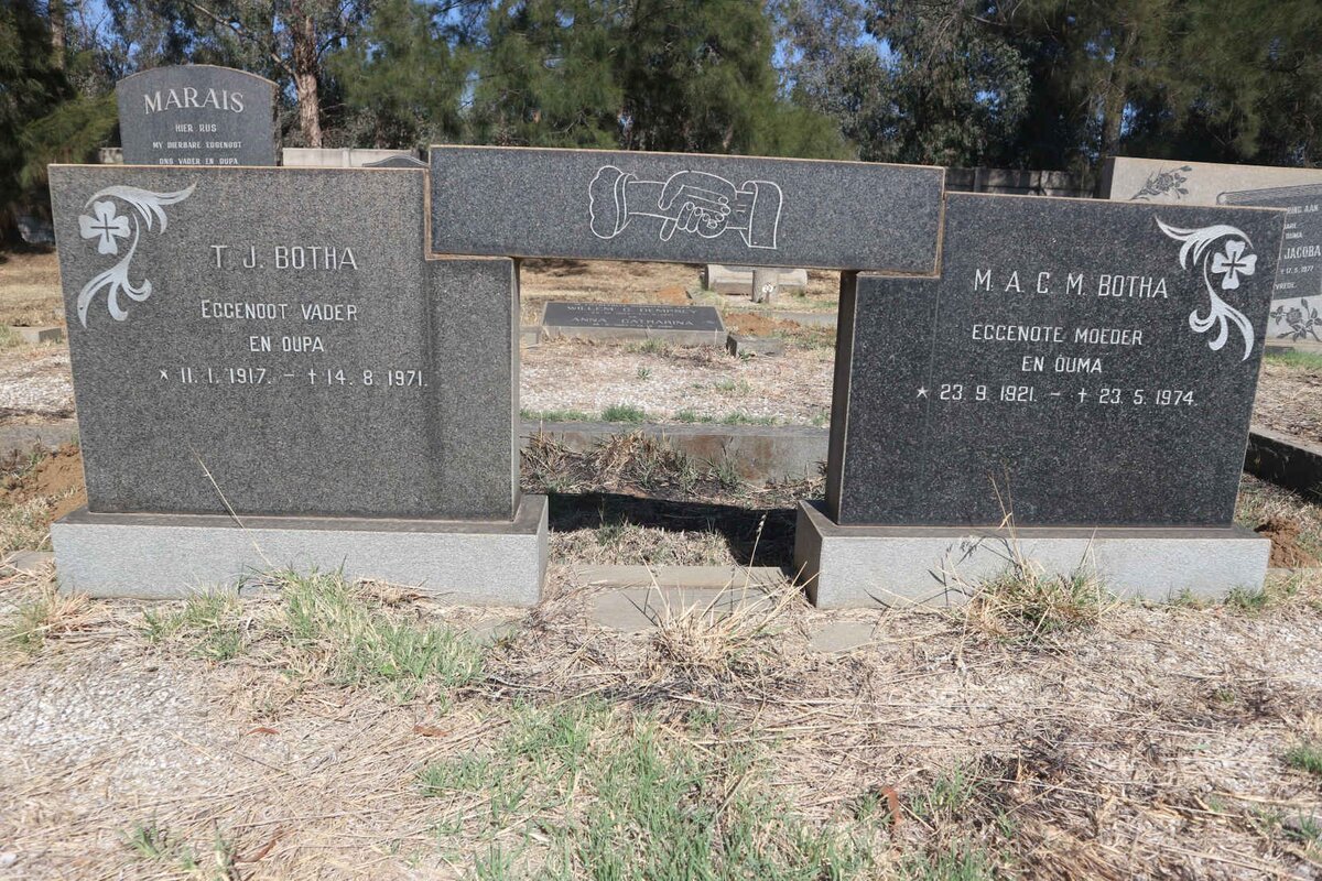 BOTHA T.J. 1917-1971 &amp; M.A.C.M. 1921-1974