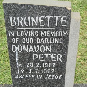 BRUNETTE Donavon Peter 1982-1982