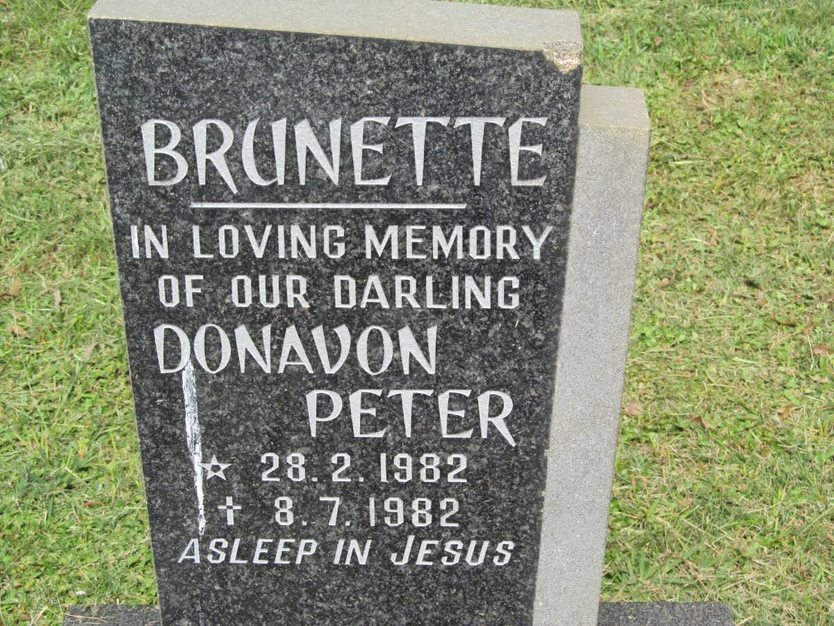 BRUNETTE Donavon Peter 1982-1982