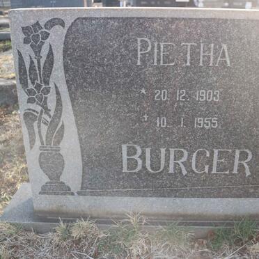BURGER Pietha 1903-1955