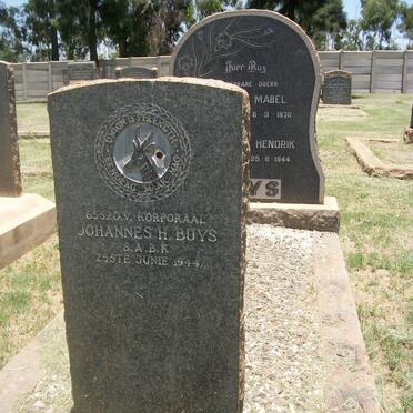BUYS Johannes Hendrik 1899-1944 &amp; Florence Mabel 1903-1970