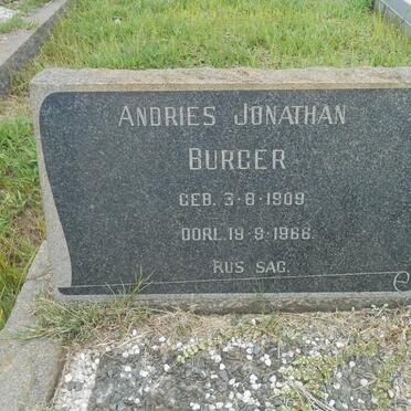 BURGER Andries Jonathan 1909-1966