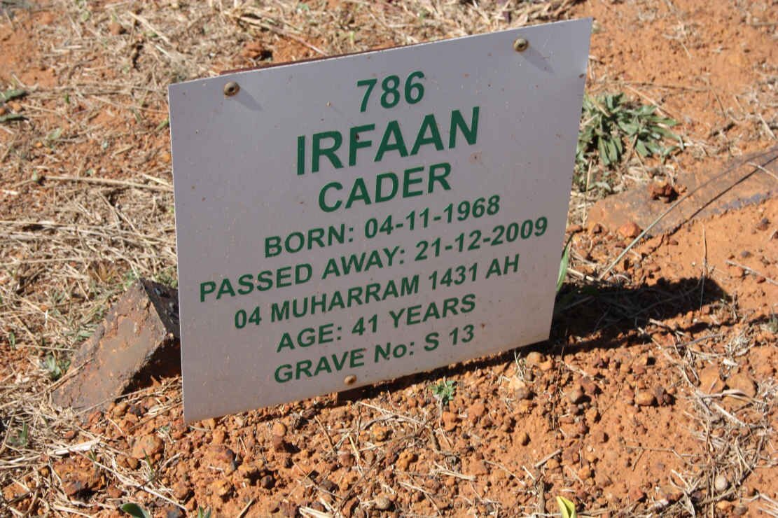 CADER Irfaan 1968-2009