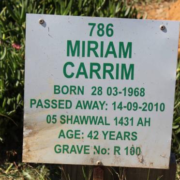 CARRIM Miriam 1968-2010