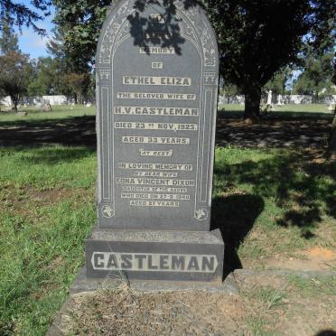 CASTLEMAN Ethel Eliza -1923 :: DIXON Edna Vincent -1940