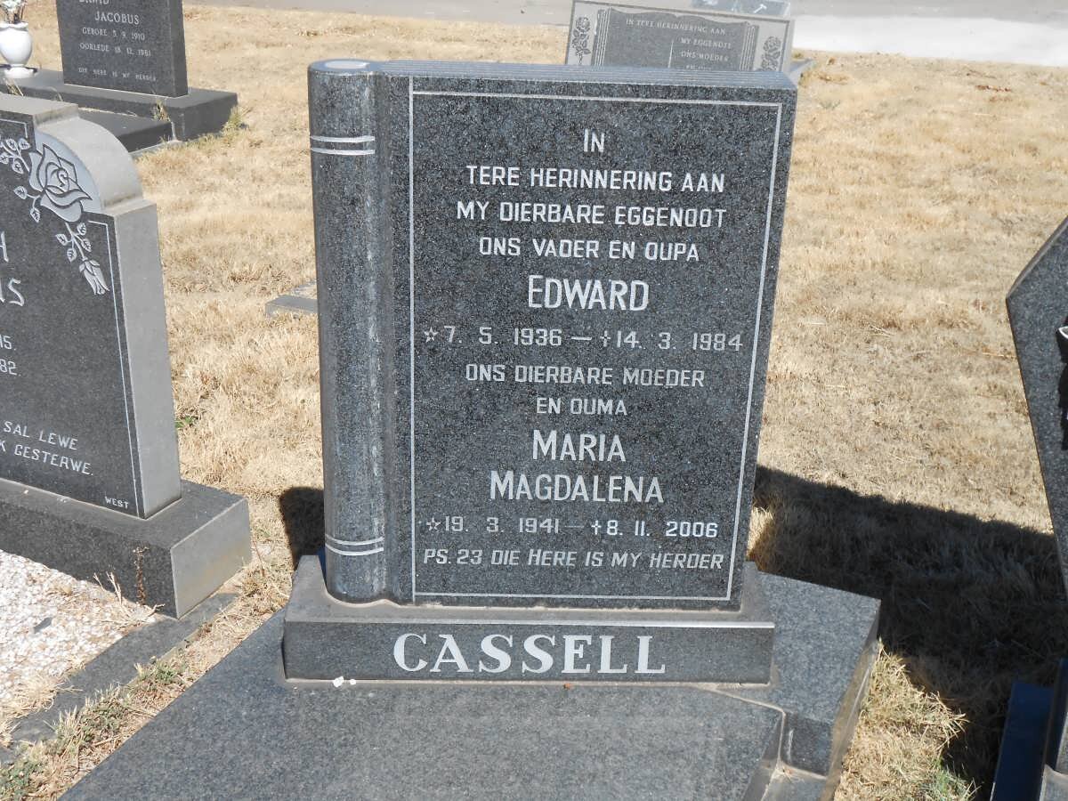 CASSELL Edward 1936-1984 &amp; Maria Magdalena 1941-2006